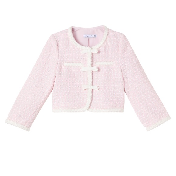 SELF PORTRAIT KIDSLight Pink bouclé jacket NWT